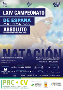 LXIV Campeonat d’Espanya Absolut d’hivern P25 – ASTRAPOOL (20 -22 de novembre 2020, Castelló)