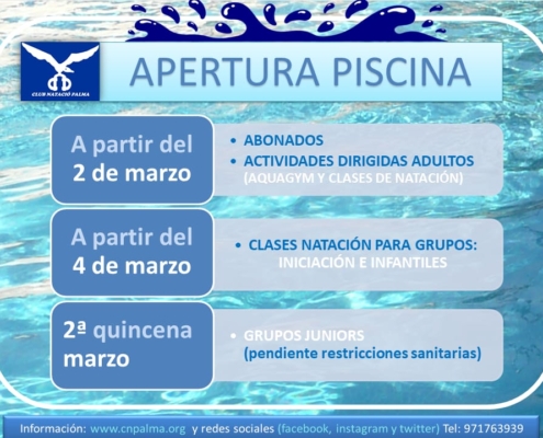 RETOMAM L’ACTIVITAT: OBERTURA PISCINA